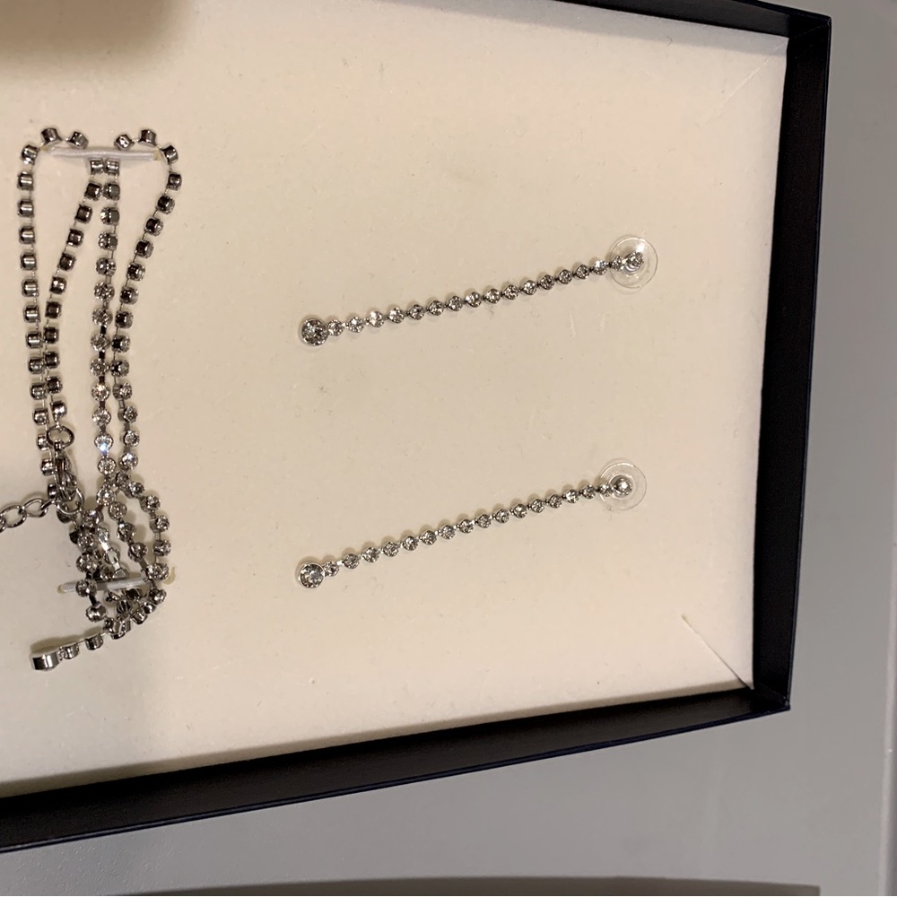 Sterling Silver With Swarovski Crystal Oliver Weber Pendant & earrings set